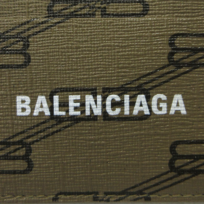 BALENCIAGA | バレンシアガ BBモノグラム パスケース カードケース 594309 ブラウン【三重本店】