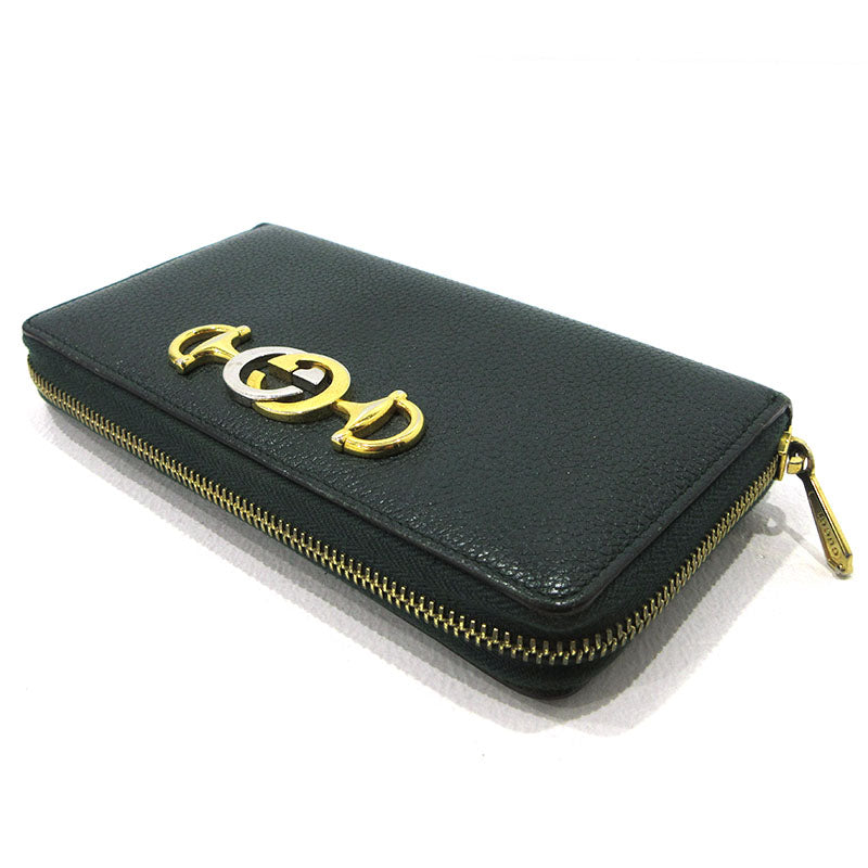 GUCCI | グッチ ズゥミ ラウンドファスナー 長財布 570661 グリーン【三重本店】