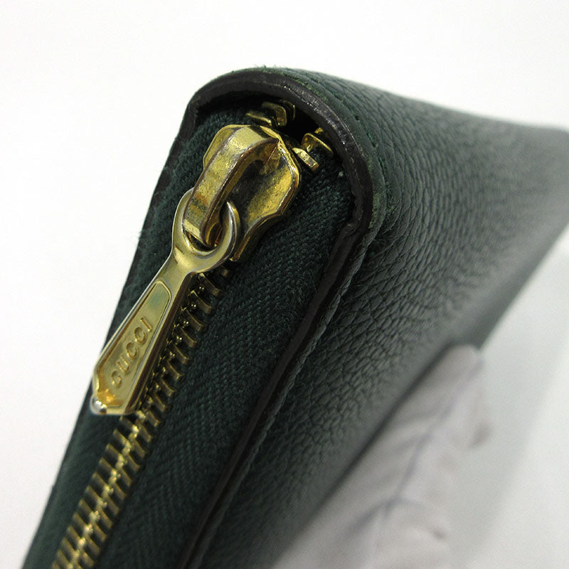 GUCCI | グッチ ズゥミ ラウンドファスナー 長財布 570661 グリーン【三重本店】