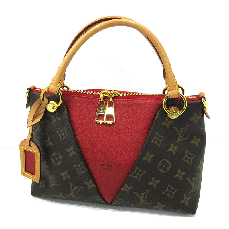 LOUIS VUITTON | ルイ・ヴィトン VトートBB 2way ショルダーバッグ トートバッグ M43966 ブラウン×レッド【三重本店】