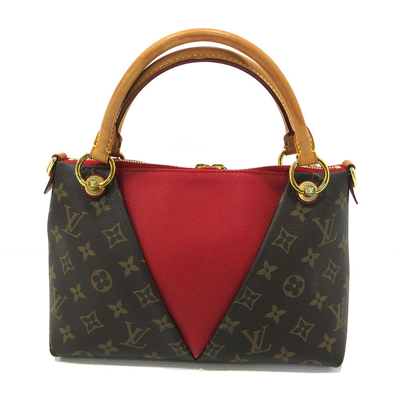 LOUIS VUITTON | ルイ・ヴィトン VトートBB 2way ショルダーバッグ トートバッグ M43966 ブラウン×レッド【三重本店】