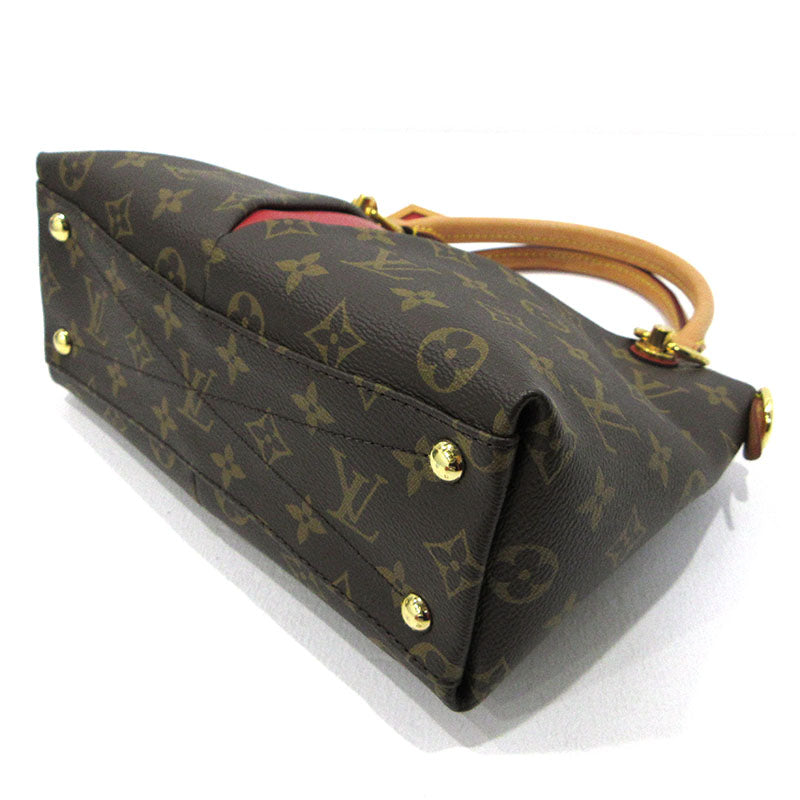 LOUIS VUITTON | ルイ・ヴィトン VトートBB 2way ショルダーバッグ トートバッグ M43966 ブラウン×レッド【三重本店】