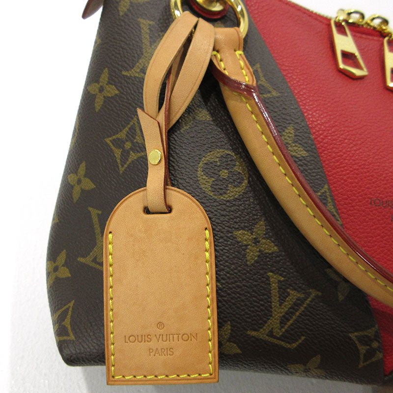 LOUIS VUITTON | ルイ・ヴィトン VトートBB 2way ショルダーバッグ トートバッグ M43966 ブラウン×レッド【三重本店】