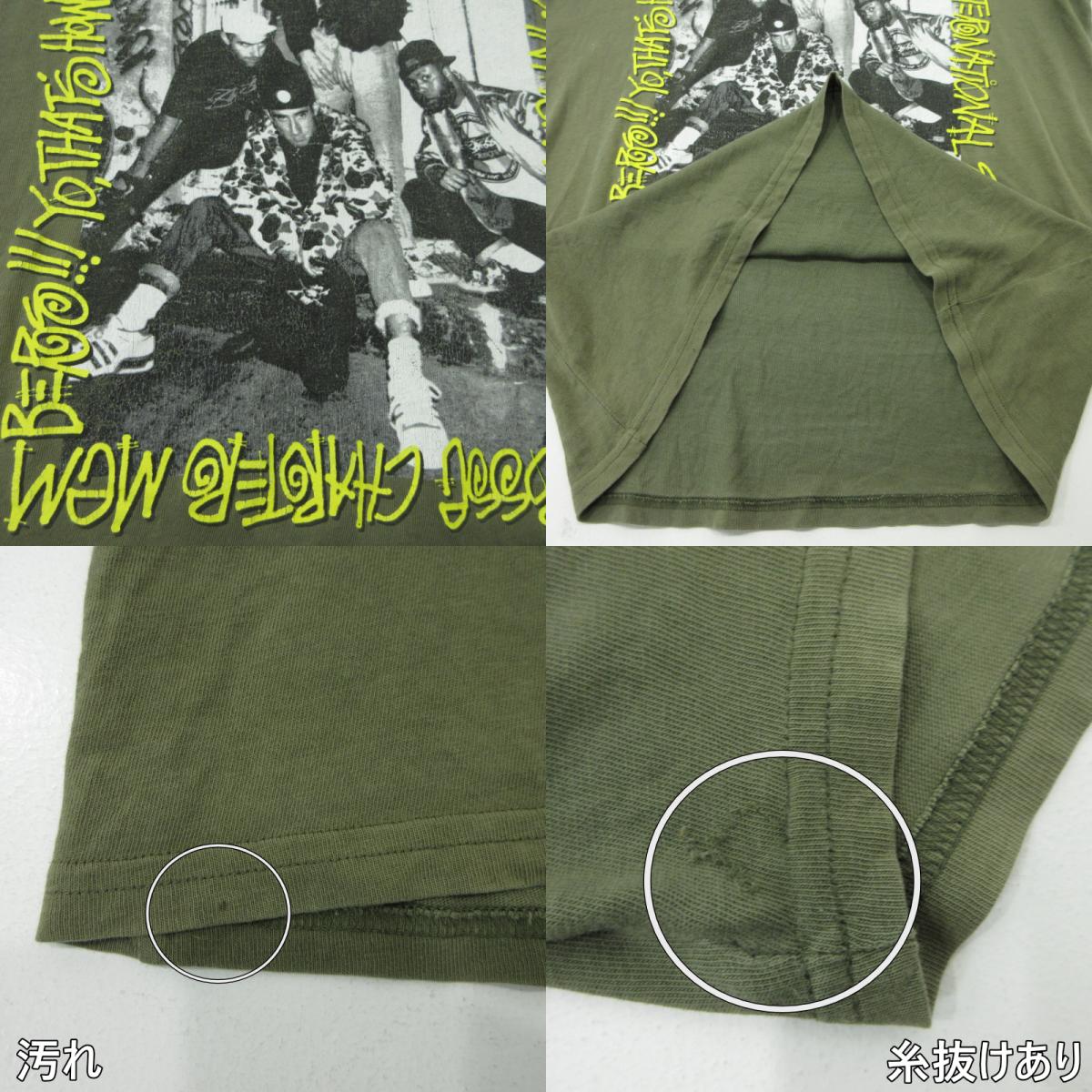 STUSSY | ステューシー beastie boys NYクルーネック 半袖Ｔシャツ カーキグリーン サイズ：L【三重本店】