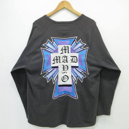 CROSS Embroidery ラグランロングスリーブ 長袖Ｔシャツ 23MYF-LT11 グレー サイズ：L【三重本店】