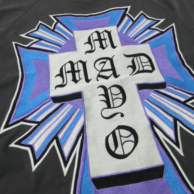 CROSS Embroidery ラグランロングスリーブ 長袖Ｔシャツ 23MYF-LT11 グレー サイズ：L【三重本店】