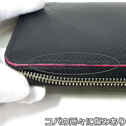 LOUIS VUITTON | ルイ・ヴィトン エピ ジッピーウォレット / ラウンドファスナー 長財布 M64838 ブラック×ピンク系【三重本店】