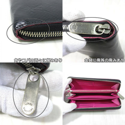 LOUIS VUITTON | ルイ・ヴィトン エピ ジッピーウォレット / ラウンドファスナー 長財布 M64838 ブラック×ピンク系【三重本店】
