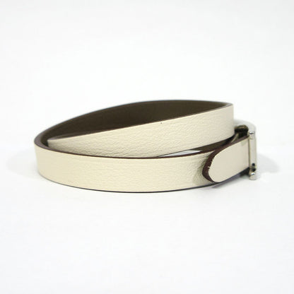 HERMES | エルメス ビーアピ ドゥブルトゥール レザーブレスレット ブレスレット H064647C ホワイト系×ブラウン系【三重本店】