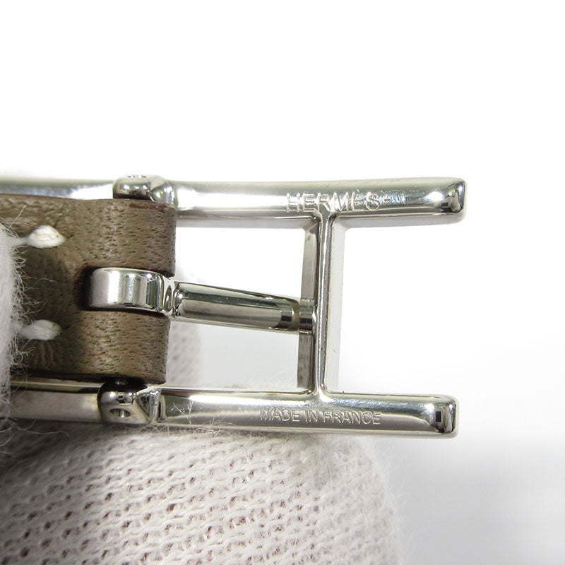 HERMES | エルメス ビーアピ ドゥブルトゥール レザーブレスレット ブレスレット H064647C ホワイト系×ブラウン系【三重本店】
