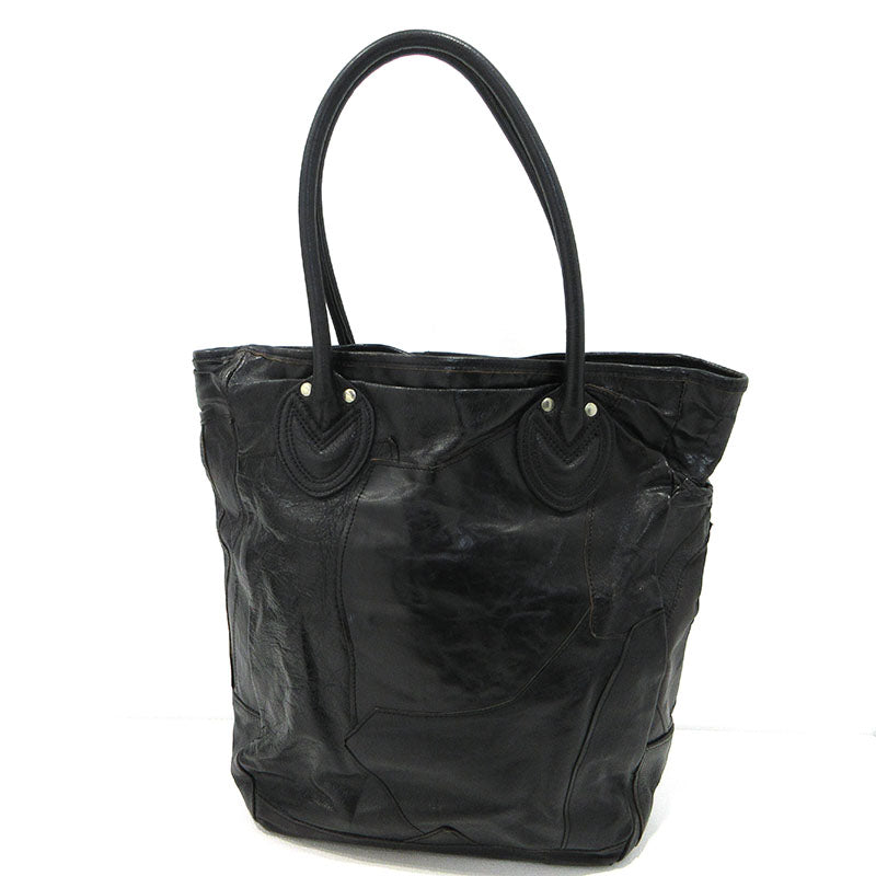 JOE McCOY | ジョーマッコイ PATCH WORK LEATHER TOTE BAG トートバッグ ブラック【三重本店】