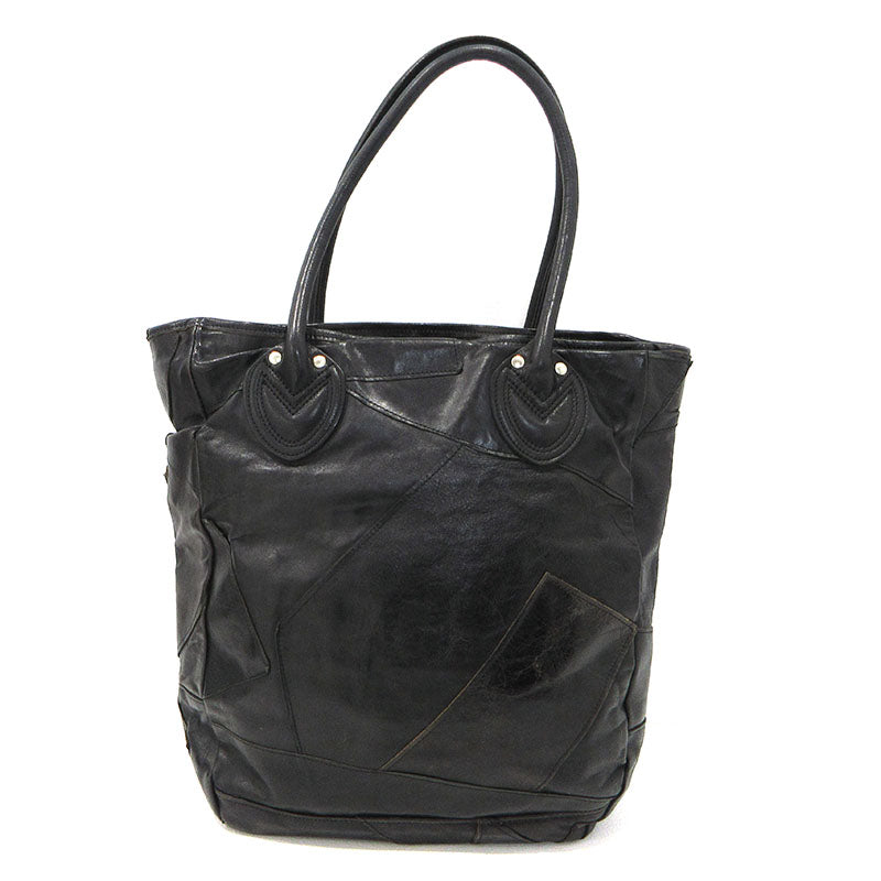 JOE McCOY | ジョーマッコイ PATCH WORK LEATHER TOTE BAG トートバッグ ブラック【三重本店】