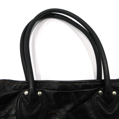 JOE McCOY | ジョーマッコイ PATCH WORK LEATHER TOTE BAG トートバッグ ブラック【三重本店】