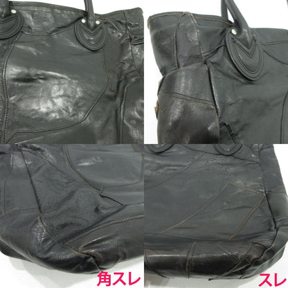 JOE McCOY | ジョーマッコイ PATCH WORK LEATHER TOTE BAG トートバッグ ブラック【三重本店】
