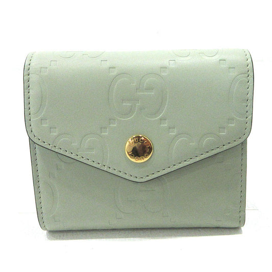 GUCCI | グッチ ダブルGミディアムウォレット 三つ折り財布 772793 グリーン【三重本店】