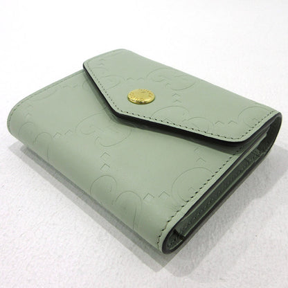 GUCCI | グッチ ダブルGミディアムウォレット 三つ折り財布 772793 グリーン【三重本店】