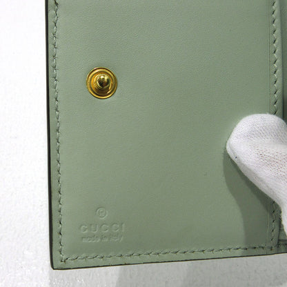 GUCCI | グッチ ダブルGミディアムウォレット 三つ折り財布 772793 グリーン【三重本店】