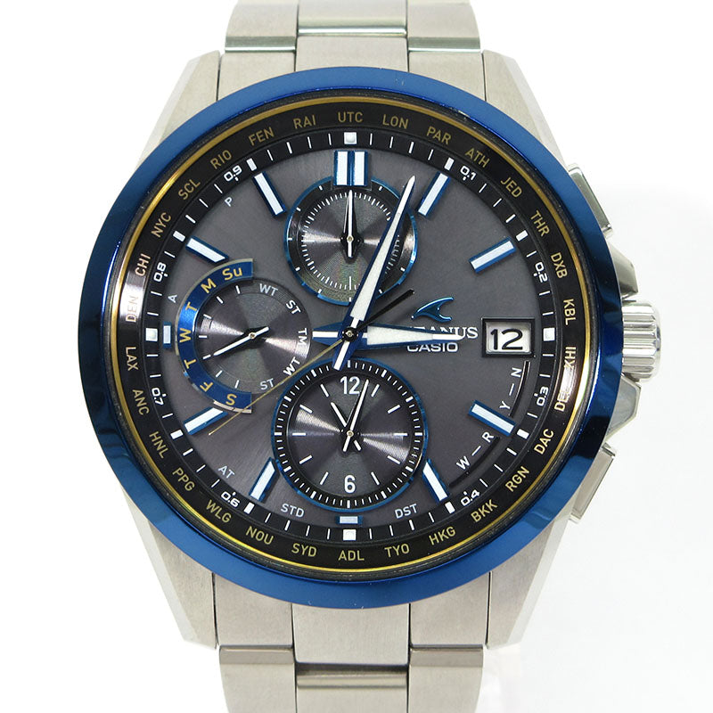 CASIO | カシオ OCEANUS Classic Line オシアナス クラシックライン 腕時計 OCW-T2600G-1AJF 多針アナログ表示 タフソーラー電波時計 ブラック×ネイビー系×シルバーなど【三重本店】