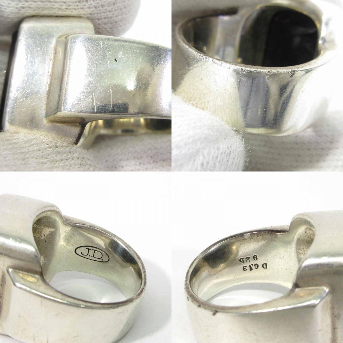 Justin Davis | ジャスティンデイビス EMINEM Ring エミネム リング / オニキス ダイヤモンドクロス サイズ：約15号 リング・指輪 SRJ100 ブラック×シルバー【三重本店】