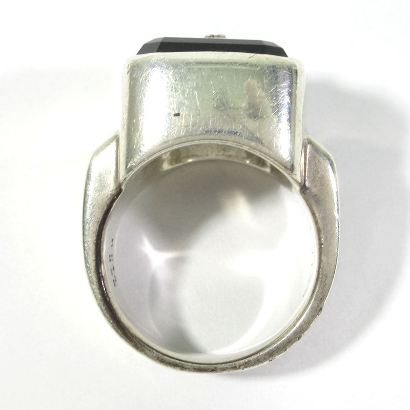 Justin Davis | ジャスティンデイビス EMINEM Ring エミネム リング / オニキス ダイヤモンドクロス サイズ：約15号 リング・指輪 SRJ100 ブラック×シルバー【三重本店】