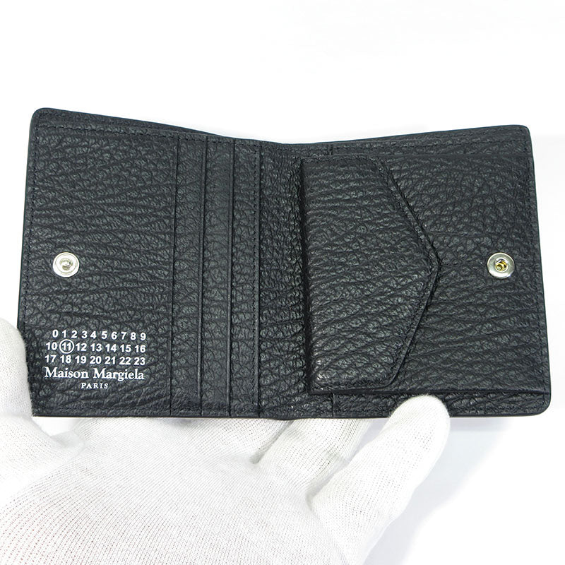 Maison Margiela | メゾンマルジェラ 二つ折り財布 / レザーウォレット 二つ折り財布 S55UI0140 ブラック【三重本店】