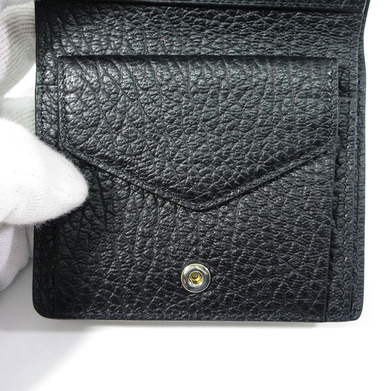 Maison Margiela | メゾンマルジェラ 二つ折り財布 / レザーウォレット 二つ折り財布 S55UI0140 ブラック【三重本店】