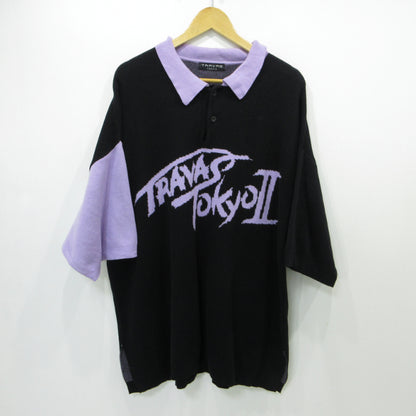 TRAVAS TOKYO | トラバストーキョー 配色ニットポロシャツ ポロシャツ TR22-R03 ブラック【三重本店】