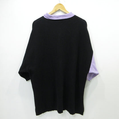 TRAVAS TOKYO | トラバストーキョー 配色ニットポロシャツ ポロシャツ TR22-R03 ブラック【三重本店】