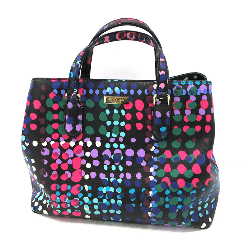 kate spade NEW YORK | ケイトスペードニューヨーク Laurel Way Evangelie bag 2way ショルダーバッグ トートバッグ ブラック×マルチカラー【三重本店】