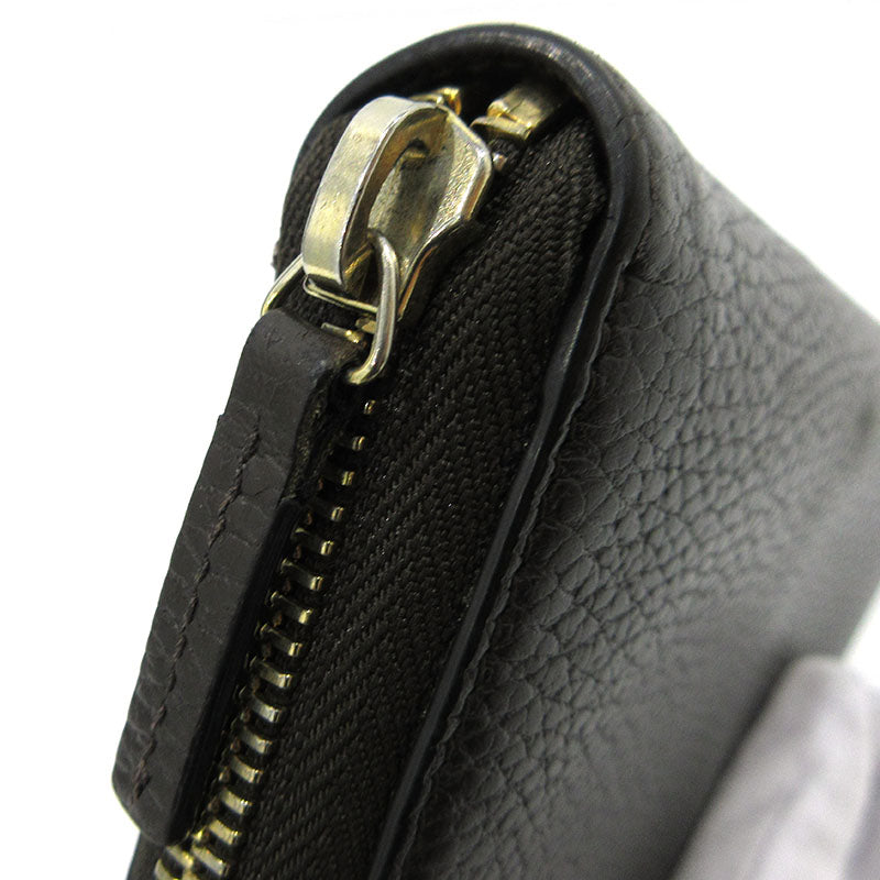 GUCCI | グッチ インターロッキングG ラウンドファスナー 長財布 449347 ブラウン【三重本店】