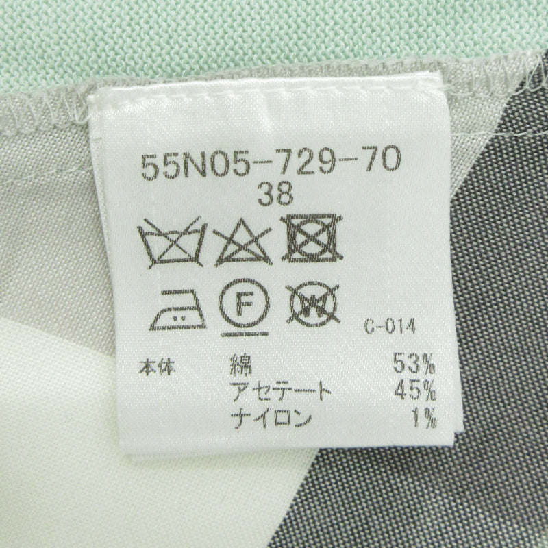 BLUE LABEL CRESTBRIDGE | ブルーレーベル　クレストブリッジ アセテートコットン Vネックカーディガン カーディガン グリーン サイズ：38【三重本店】