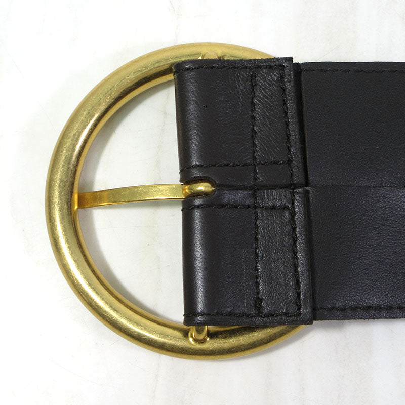 BOTTEGA VENETA | ボッテガヴェネタ マキシ イントレチャート レザー ベルト サイズ：85CM・34IN ベルト 577933 ブラウン系×ゴールド系【三重本店】