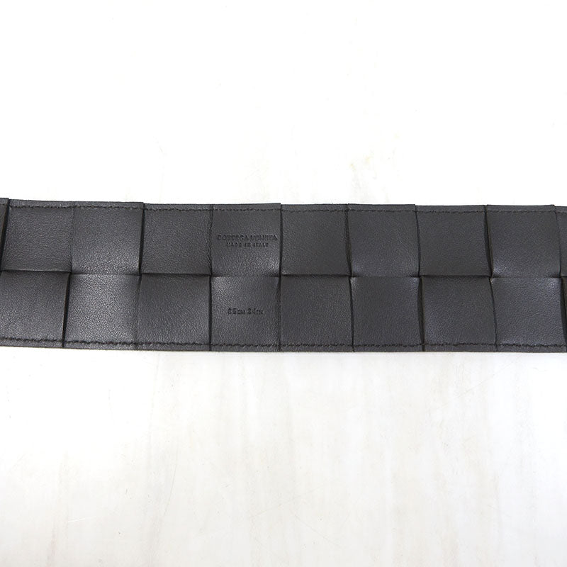 BOTTEGA VENETA | ボッテガヴェネタ マキシ イントレチャート レザー ベルト サイズ：85CM・34IN ベルト 577933 ブラウン系×ゴールド系【三重本店】