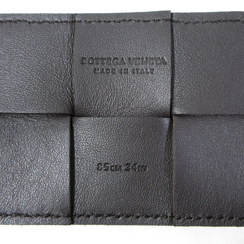 BOTTEGA VENETA | ボッテガヴェネタ マキシ イントレチャート レザー ベルト サイズ：85CM・34IN ベルト 577933 ブラウン系×ゴールド系【三重本店】