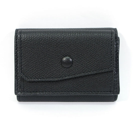 Valextra | ヴァレクストラ コンパクト パース / 三つ折り財布 レザーウォレット 三つ折り財布 SGNL0026028LRLWF99NN ブラック【三重本店】