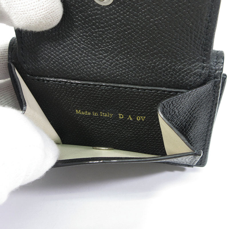 Valextra | ヴァレクストラ コンパクト パース / 三つ折り財布 レザーウォレット 三つ折り財布 SGNL0026028LRLWF99NN ブラック【三重本店】