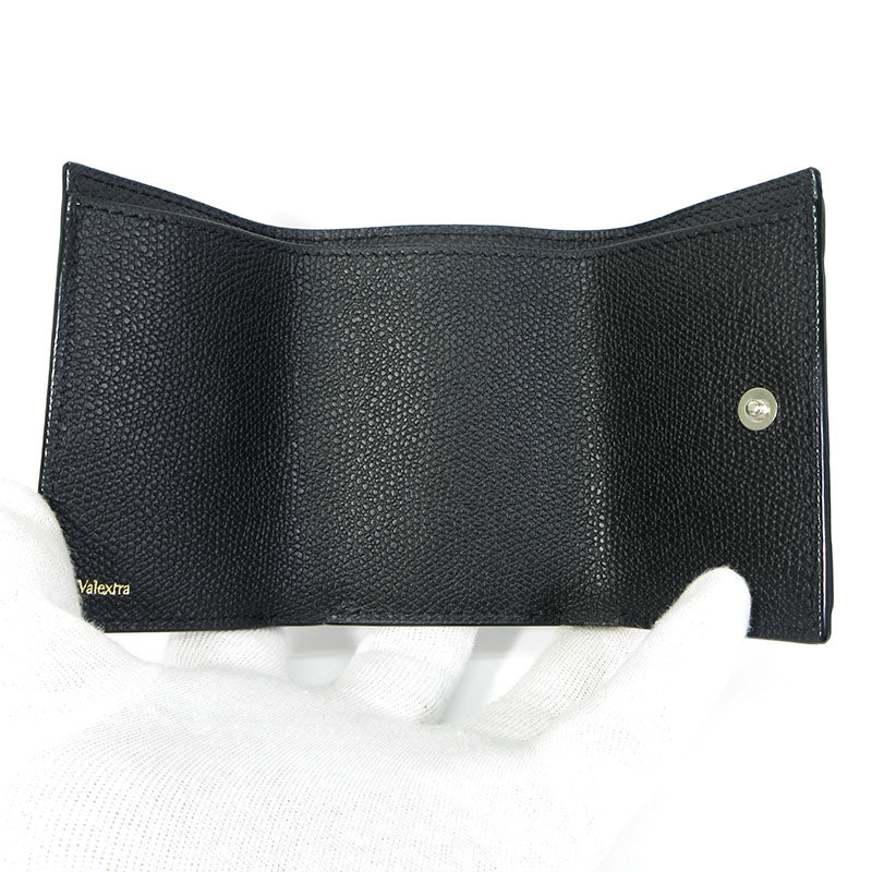 Valextra | ヴァレクストラ コンパクト パース / 三つ折り財布 レザーウォレット 三つ折り財布 SGNL0026028LRLWF99NN ブラック【三重本店】