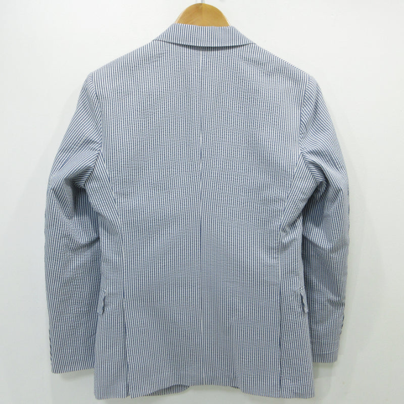 BLACK LABEL CRESTBRIDGE | ブラックレーベルクレストブリッジ シアサッカー テーラードジャケット テーラードジャケット 51D06-705-28 ブルー サイズ：S【三重本店】