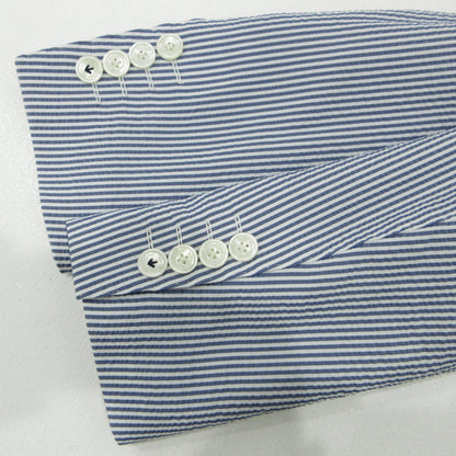 BLACK LABEL CRESTBRIDGE | ブラックレーベルクレストブリッジ シアサッカー テーラードジャケット テーラードジャケット 51D06-705-28 ブルー サイズ：S【三重本店】