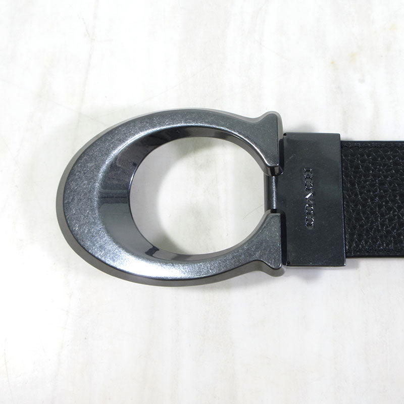 COACH | コーチ シグネチャー バックル カット トゥ サイズ リバーシブル ベルト 38MM / レザーベルト ベルト CQ013 QBLVW ブラック×ブラウン系【三重本店】