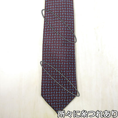 HERMES | エルメス シルクタイ ダンシング・ビット / H柄 ネクタイ ネクタイ 6331 PA ワイン系【三重本店】