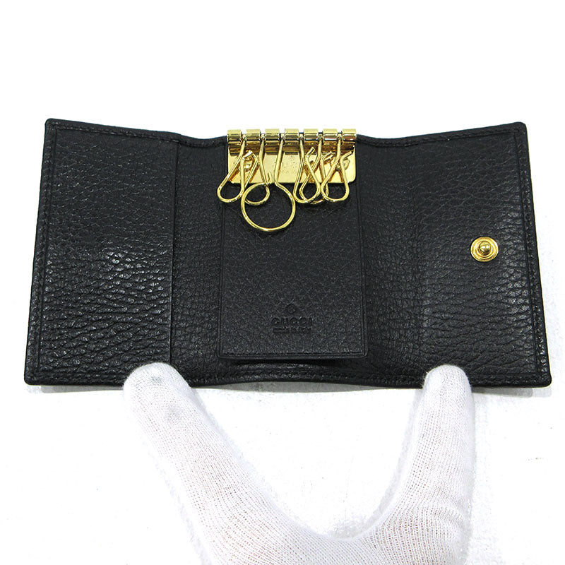 GUCCI | グッチ ダブルG 6連 キーケース 456118 ブラック【三重本店】