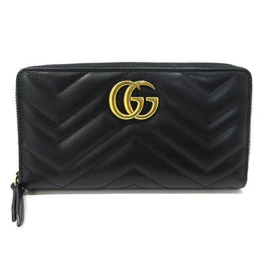 GUCCI | グッチ ダブルG ジップアラウンドウォレット 長財布 443123 ブラック【三重本店】