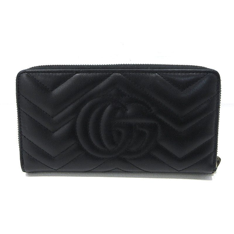 GUCCI | グッチ ダブルG ジップアラウンドウォレット 長財布 443123 ブラック【三重本店】