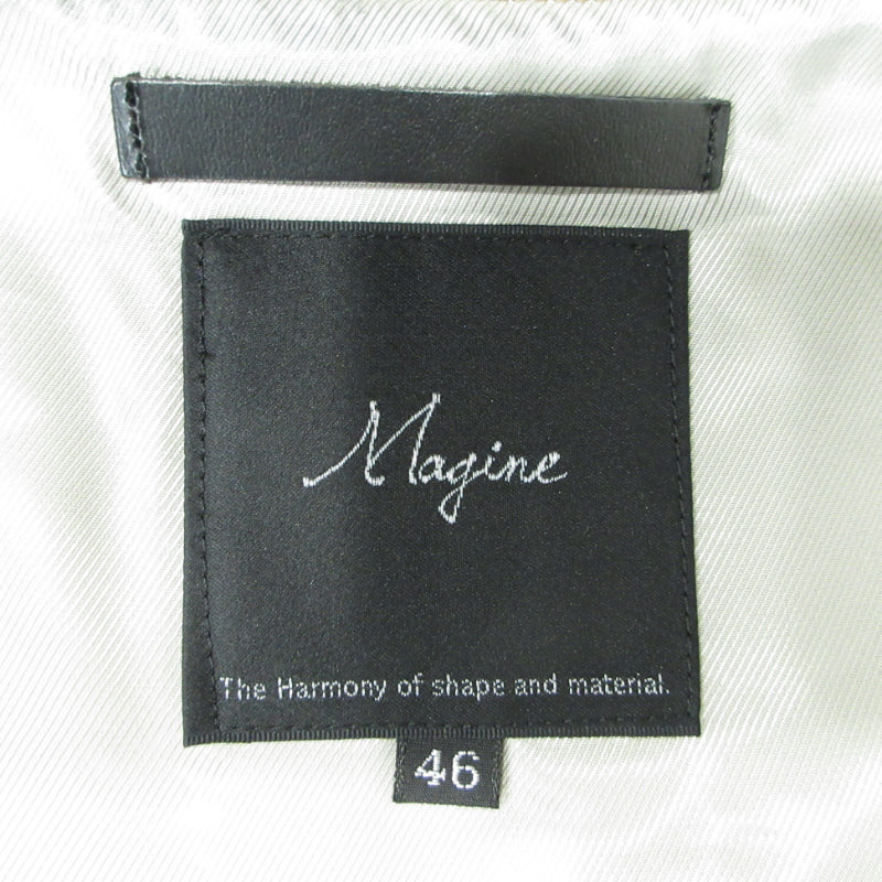 Magine | マージン 袖レザー スタジャン 1434-28-2646 ブラウン サイズ：46【三重本店】
