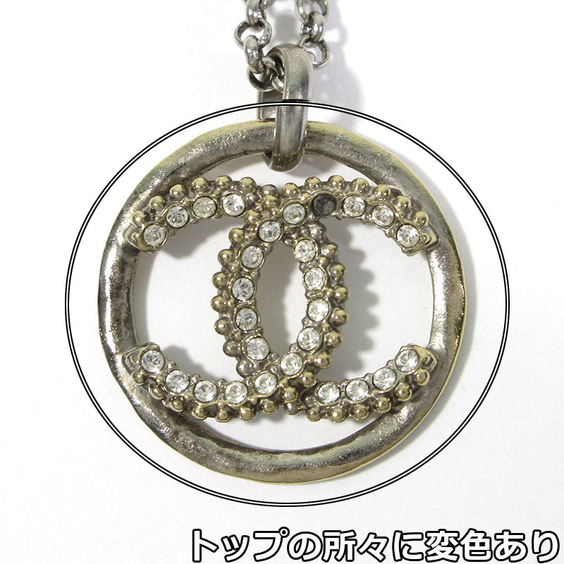 CHANEL | シャネル ココマーク サークル ラインストーン ネックレス ネックレス シルバー系【三重本店】