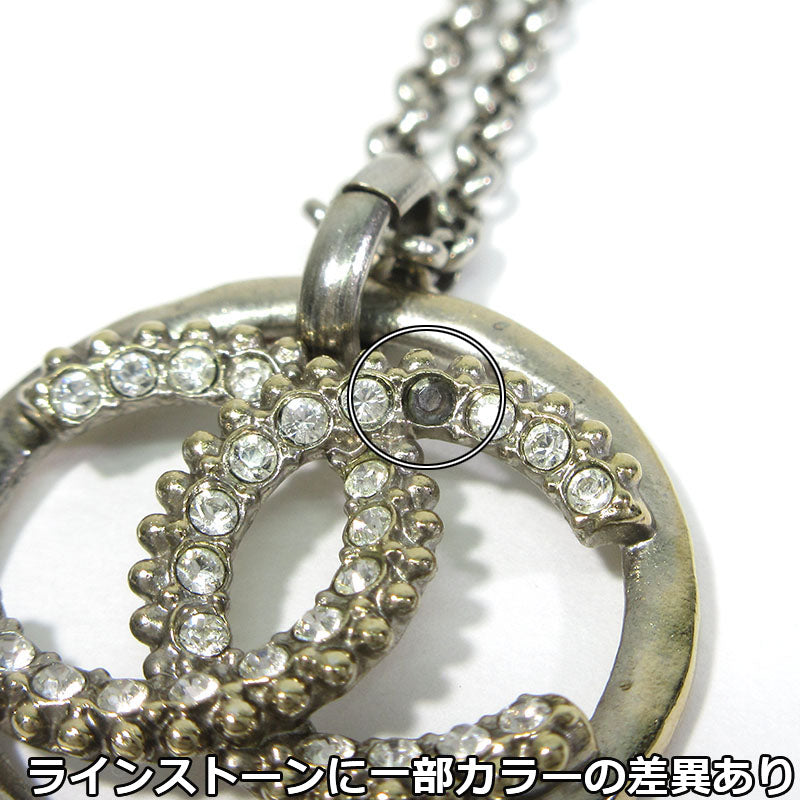 CHANEL | シャネル ココマーク サークル ラインストーン ネックレス ネックレス シルバー系【三重本店】