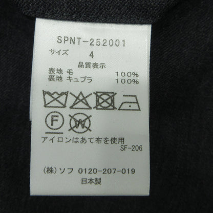 SOPH. | ソフ FLANNEL WOOL SHIRRING SLIM-FIT SLACKS その他ボトムス SPNT-252001 ブラック サイズ：4【三重本店】