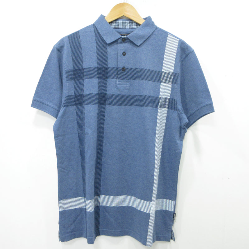 Barbour | バーブァー Blaine Tartan Short Sleeved Polo Shirt ポロシャツ 241MML1117 ブルー サイズ：L【三重本店】