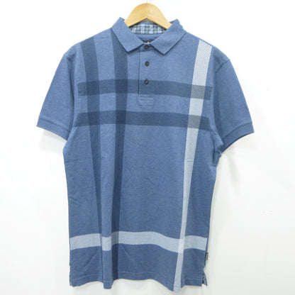 Barbour | バーブァー Blaine Tartan Short Sleeved Polo Shirt ポロシャツ 241MML1117 ブルー サイズ：L【三重本店】